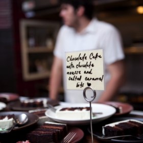 Chocolate mousse wedding cake